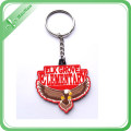 Logo Keychain de relief en gros de PVC pour promotionnel